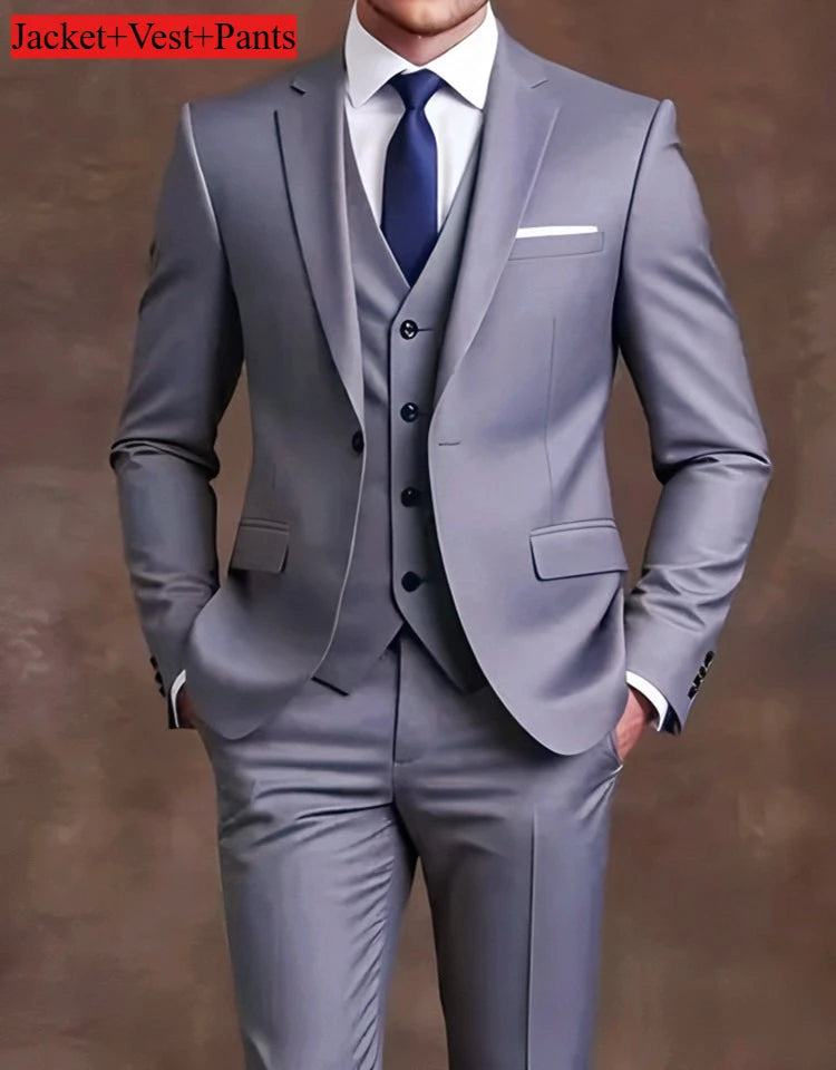 Costume Homme Slim Fit Noir – Ensemble Tuxedo Élégant Mariage & Cérémonie | Mode Homme Premium