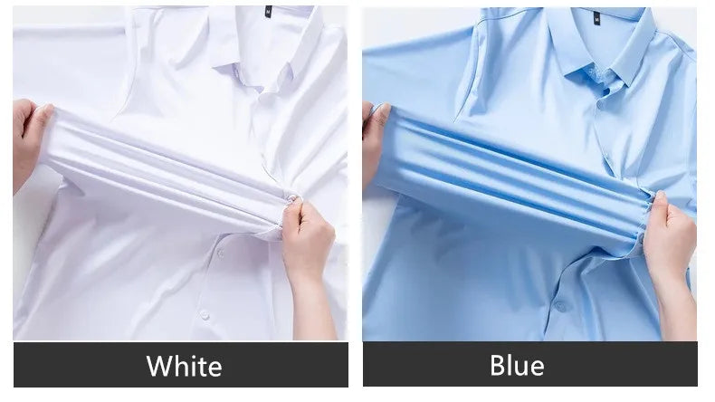 Chemise Habillée Homme Ultra-Stretch Manches Longues Anti-Froissé Douce Blanche Business Formel Élégante Confortable Intemporelle – Chemise Business Premium Ultra-Stretch Anti-Froissé Manches Longues Blanche | Mode Homme Business Formel Premium