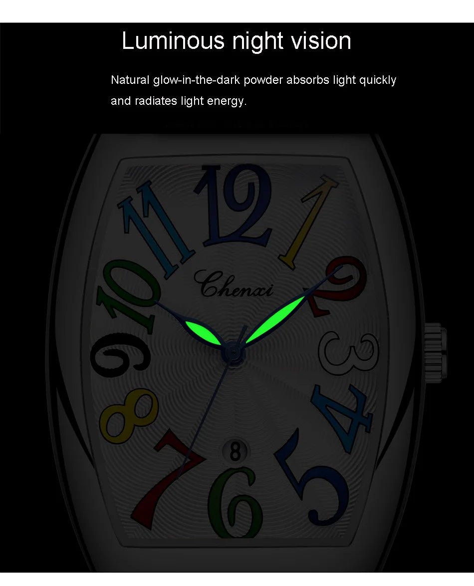 Montre Homme Bracelet Cuir Luxe Fashion Lumineux Quartz Calendrier Étanche Élégante Intemporelle | Montre Homme Cuir Luxe Fashion Lumineux Premium