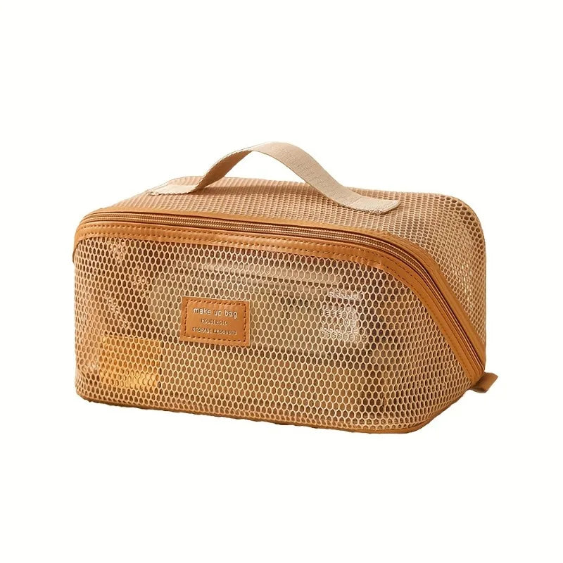 Trousse Organisateur Maquillage Luxe – Kit Toilette Femme Voyage | Boîte Cosmétique Zip