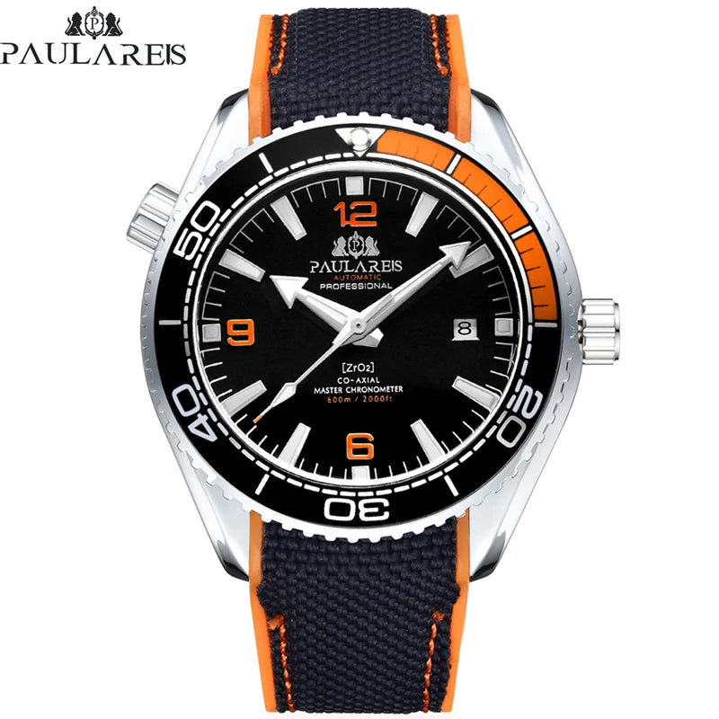 Herrenarmbanduhr Automatik Mechanisch Luxus – Gummiarmband Leuchtend Wasserdicht Kalender