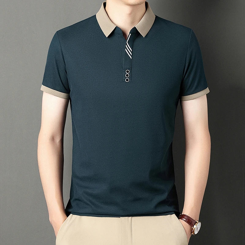 Polo Homme Couleur Unie Manches Courtes Été – Top Casual Fashion Confortable Business & Loisirs | Mode Homme