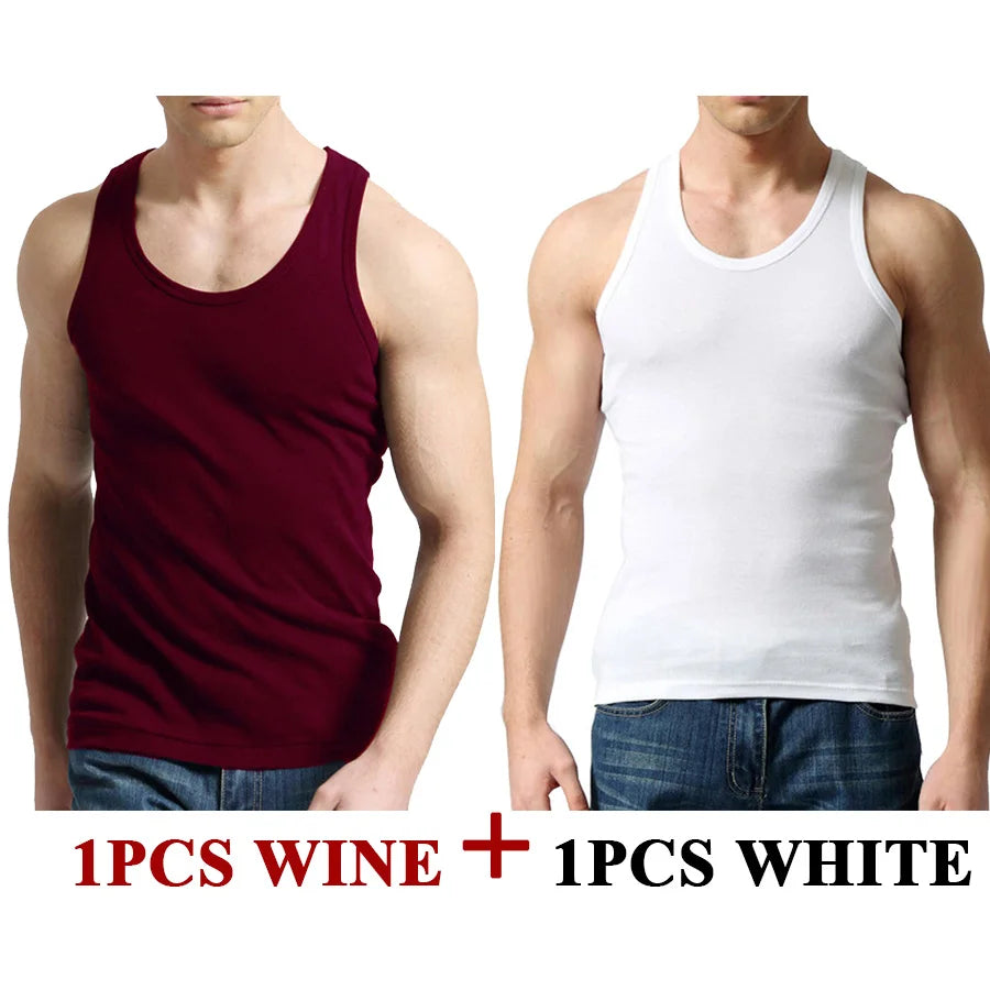 Débardeur Homme 100% Coton Uni Slim Respirant Sans Manches – Casual Gym Running Confortable Sous-Vêtement Cadeau | Mode Homme Sport