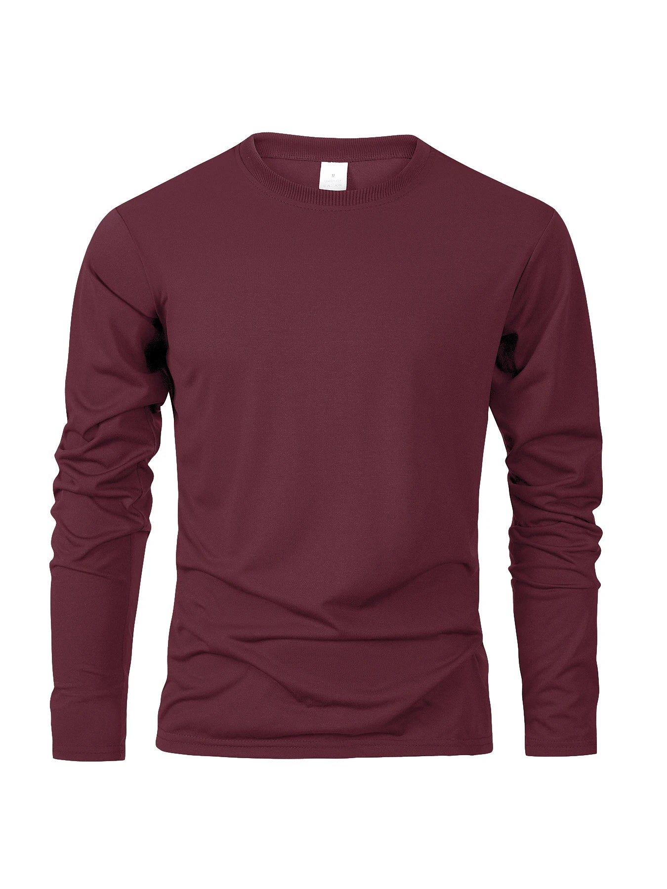 T-Shirt Manches Longues Homme Couleur Unie Coton – Col Rond Unisexe | Casual, Fitness & Running | Confort & Style Intemporel