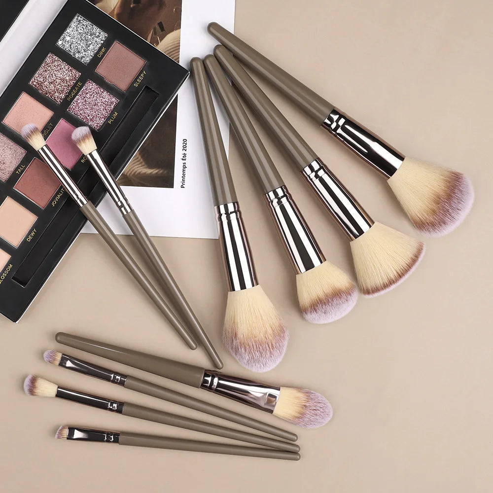 Set Pinceaux Maquillage Fluffy 3 à 20 Pcs – Poudre Libre, Fards & Blush | Brosse Fond de Teint Femme