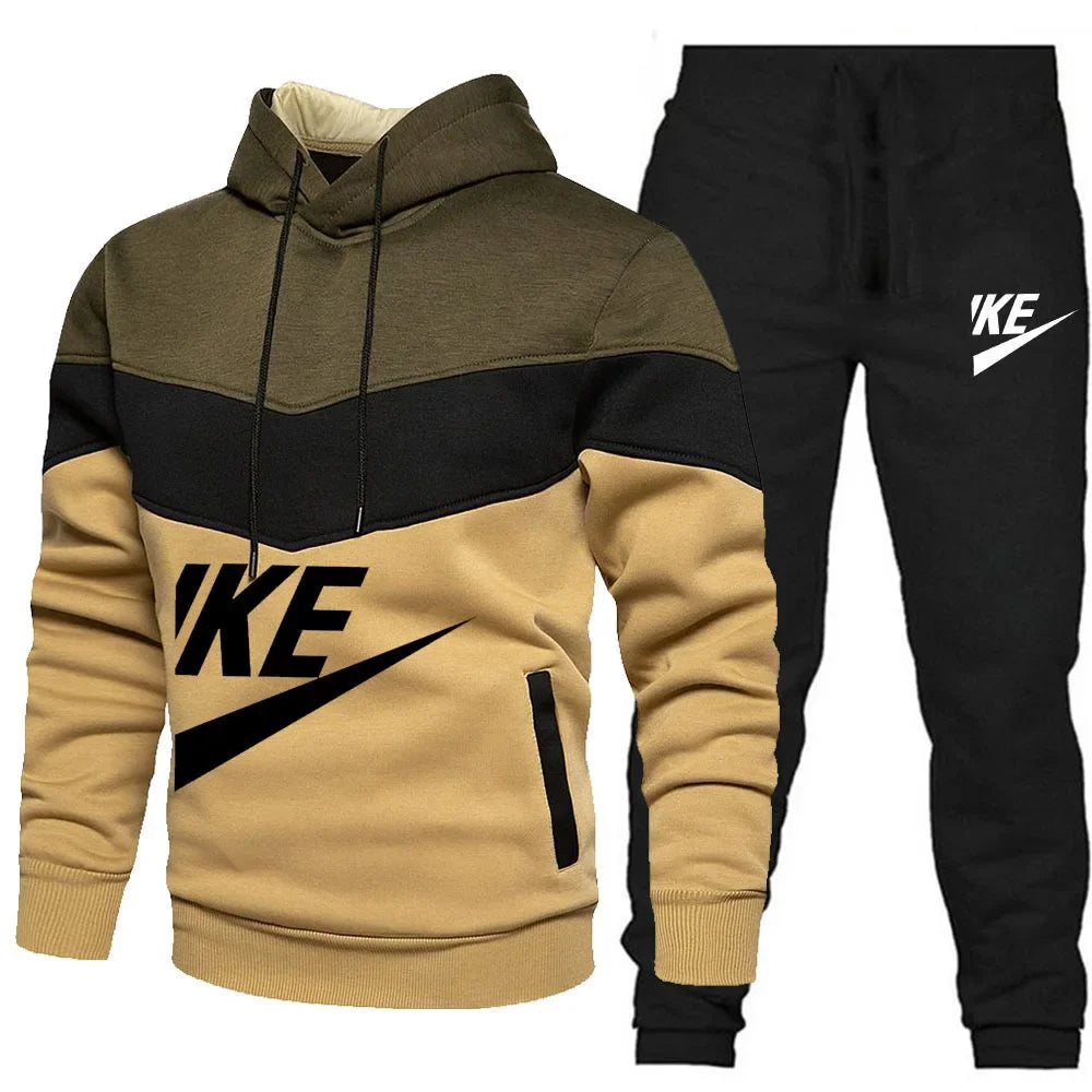 Ensemble Survêtement Homme 2 Pièces Hoodie Zippé + Pantalon Automne Hiver Casual Sportswear Confortable Tendance Chaud – Ensemble Sport Premium 2 Pièces | Mode Homme Sportswear Premium