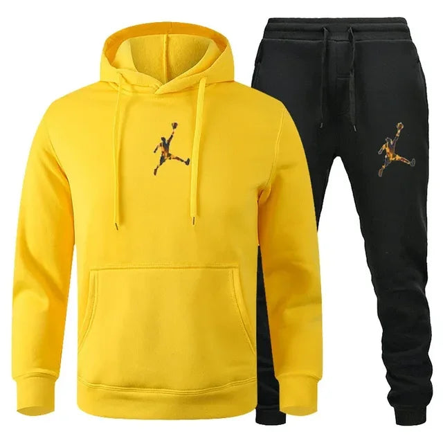 Herren Jogginganzug 2-teilig Langarm Sweatshirt + Freizeithose Fitness Sport Herbst Winter Fashion Bequem Trendig Zeitlos – Premium Jogginganzug 2-teilig Sport Casual Herbst Winter | Herrenmode Sportswear Premium