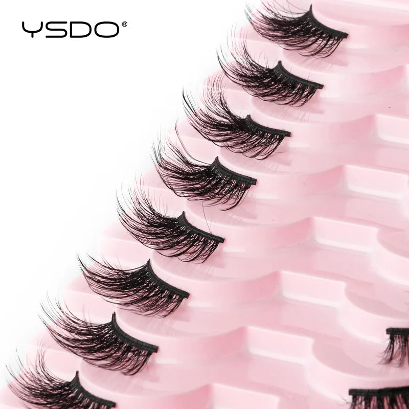 Faux Cils Mink 3D YSDO – Lot 3/5/10 Paires | Maquillage Dramatique Naturel