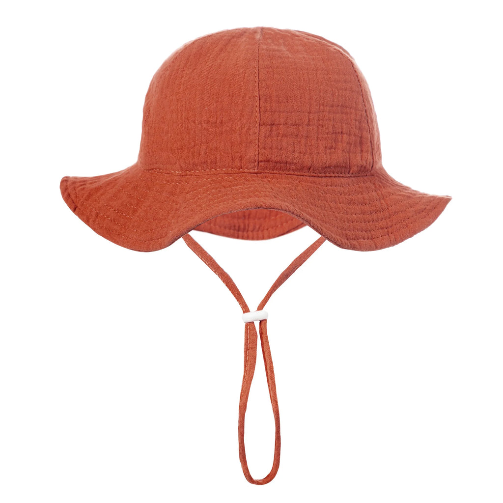 Bob Bébé Coton Imprimé Anti-UV Unisexe – Chapeau Panama Plage Pêche Outdoor Garçon Fille 3-12 Mois