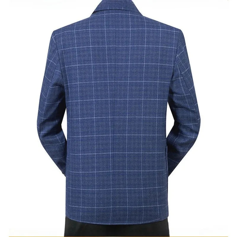 Blazer Carreaux Homme Slim Fit 4XL – Veste Business Casual Printemps Automne Qualité Premium