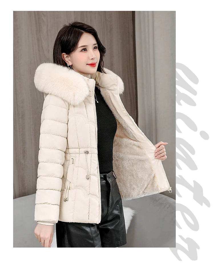 Doudoune Courte Femme À Capuche – Manteau Matelassé Chaud Haute Qualité | Hiver 2025 Tendance