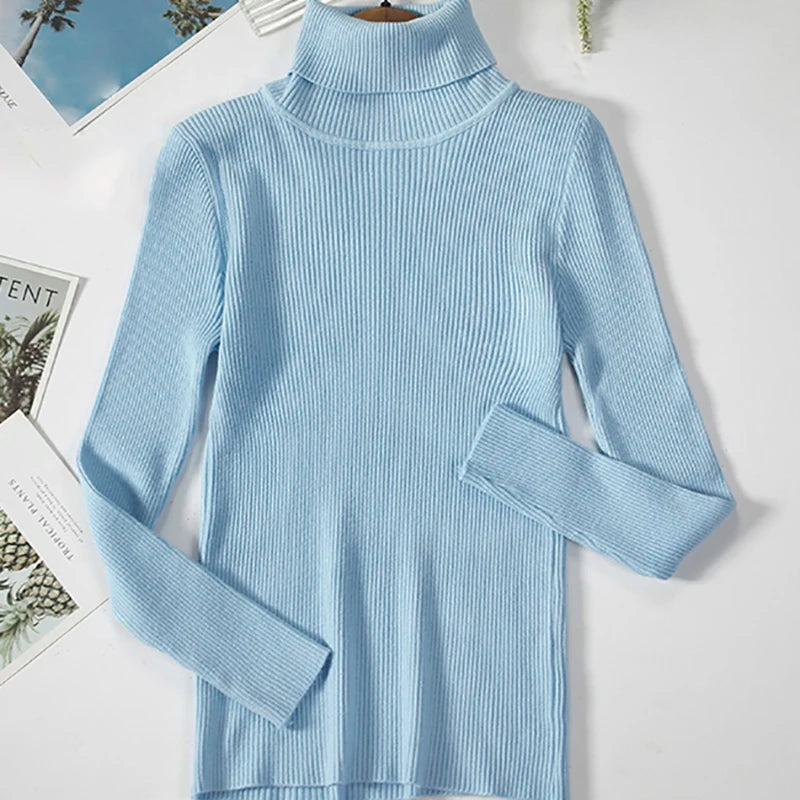 Pull Col Roulé Cachemire Ultra-Doux Femme - Tricot Basique Chic Automne Hiver | Heliar