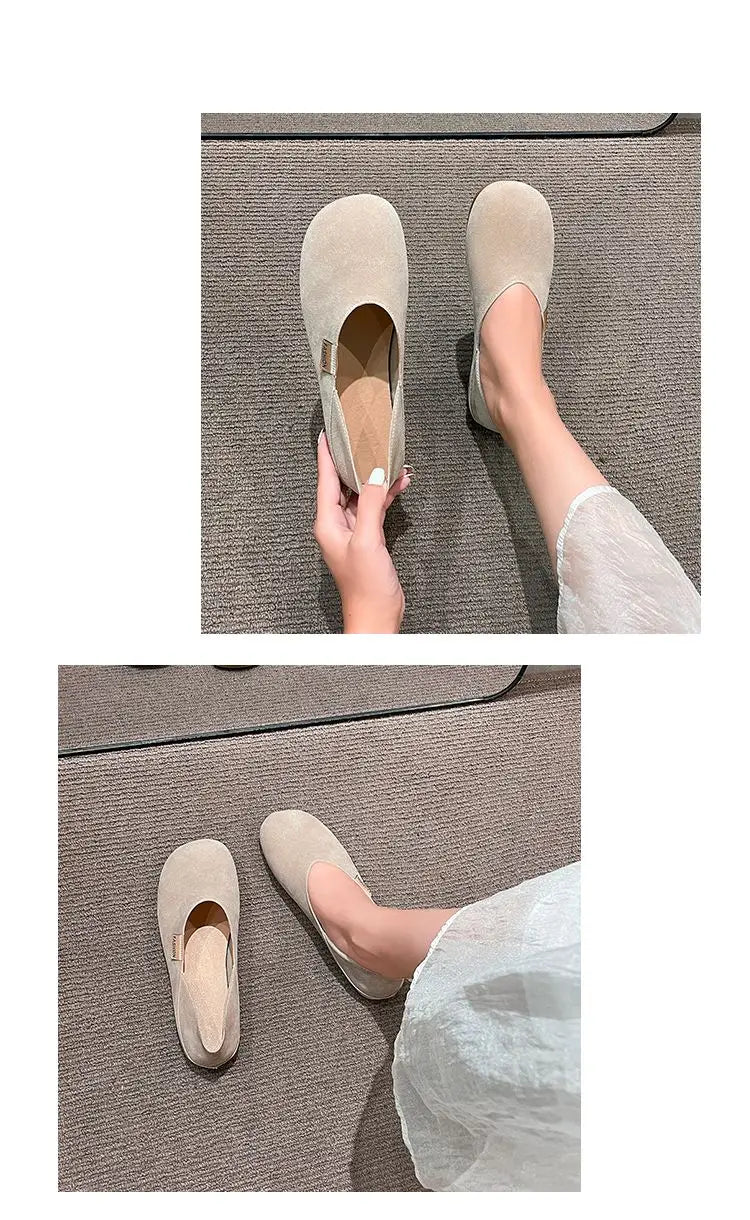 Ballerines Gommino Granny Fairy Style 2024 – Semelle Douce Bout Rond Flat Polyvalentes