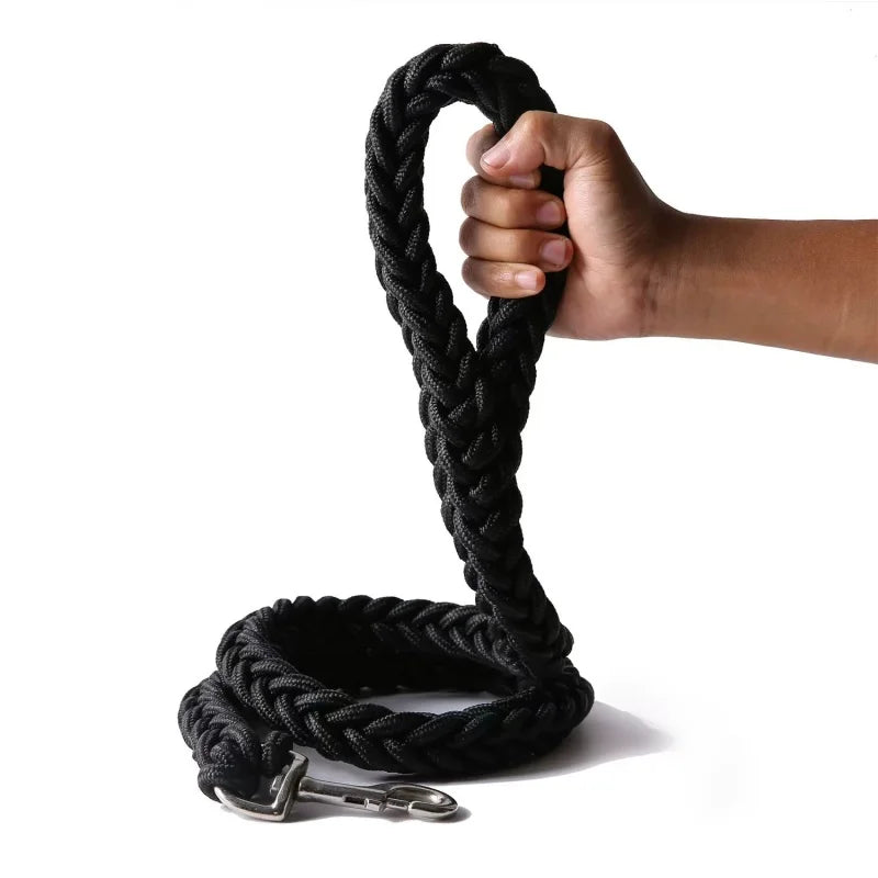 Laisse Chien Grande Race Nylon Tressé Robuste – Corde de Traction Épaisse Promenade Bouledogue Rottweiler | Accessoires Chien