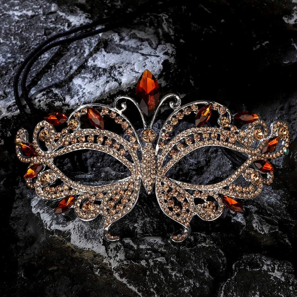 Halbgesichtsmaske Schmetterling Strass - Maskerade, Halloween & Party