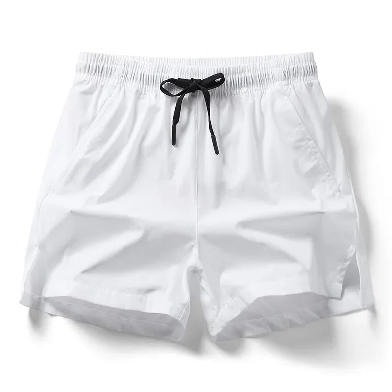 Kurze Herren-Strandshorts Sommer Einfarbig Elastischer Bund Doppeltaschen Fashion Freizeit Komfortabel Sport Cool Trendy – Premium Multifunktions-Shorts Sommer | Herren Premium Sommer Fashion