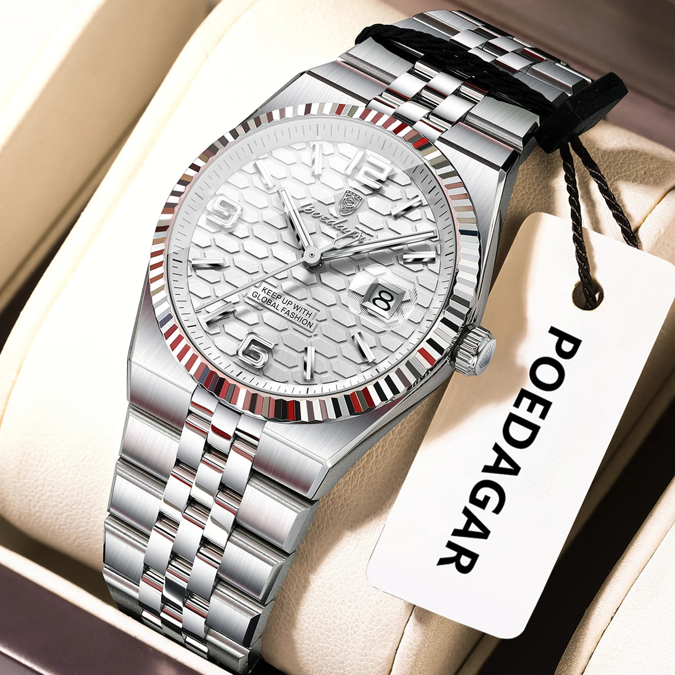 Montre Femme POEDAGAR Élégante Luxe Quartz – Lumineuse Étanche Date + Boîte Cadeau