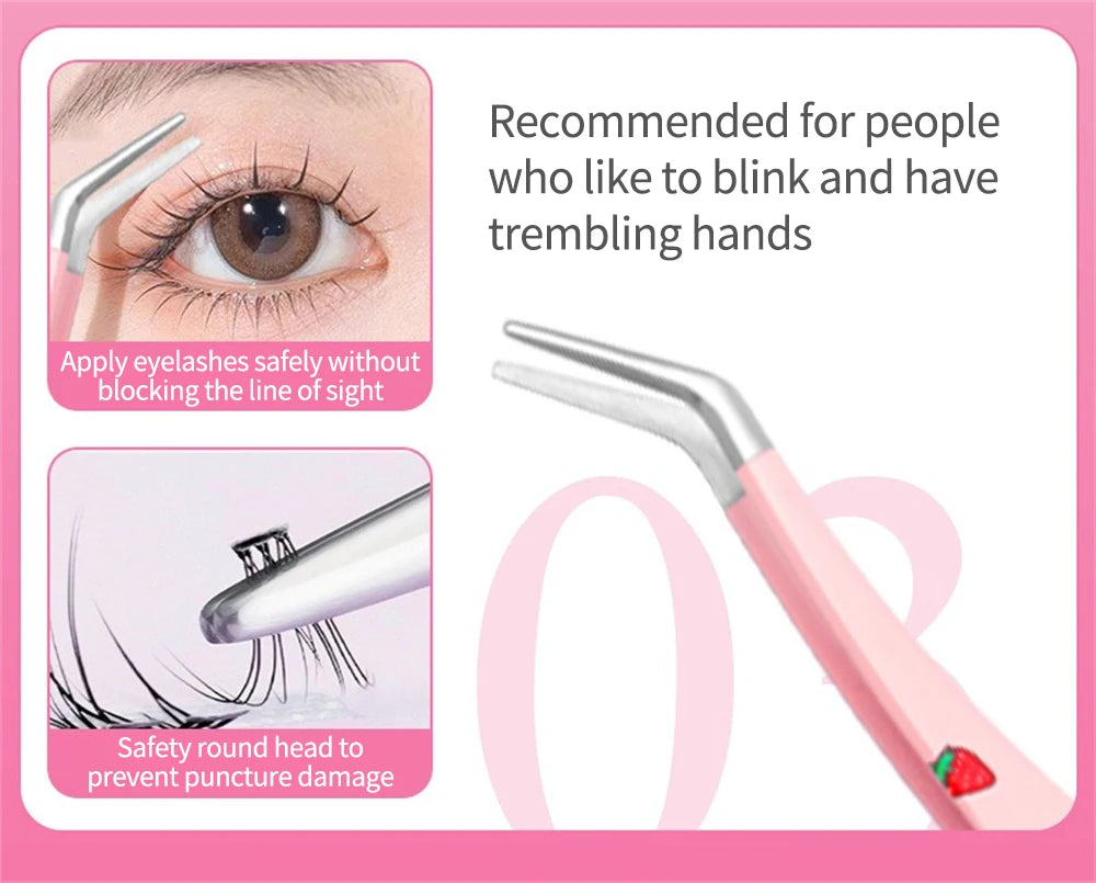 Pinces Extension Cils Inox – Outil Pose Cils & Nail Art | Ramasse-Strass