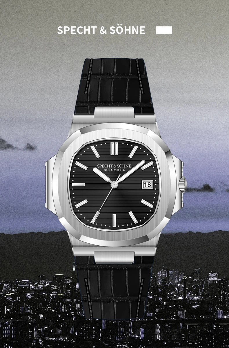Specht&Sohne Herrenuhr Automatik Mechanik Japan 42mm Luxus Elegant Zeitlos | Specht&Sohne Premium Japan Automatik Mechanik Uhr