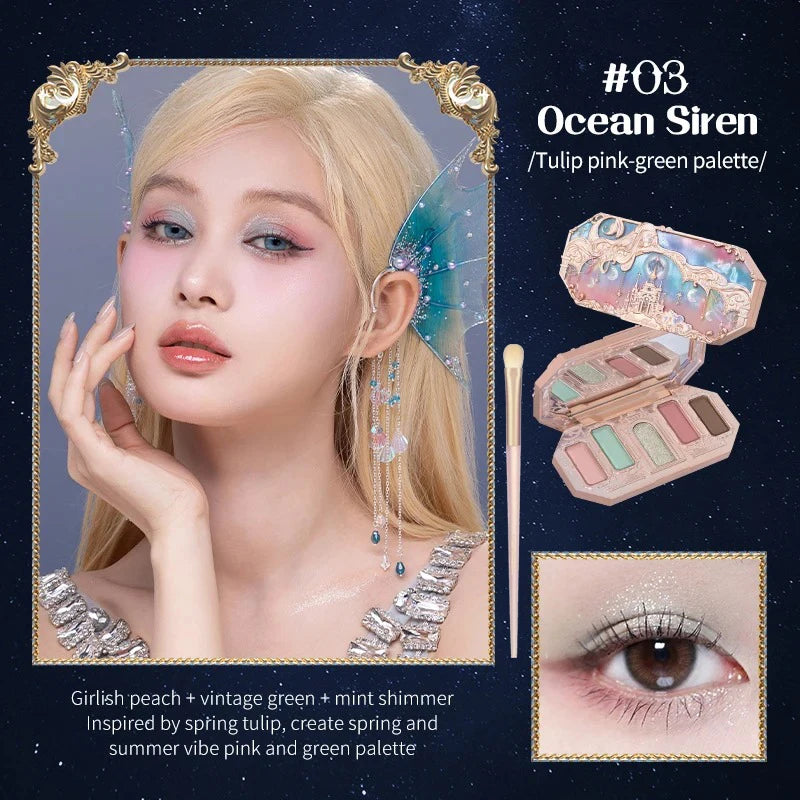 Palette Fards à Paupières Flower Knows Swan Ballet – 6 Teintes Mat, Shimmer & Nacré | Glitter