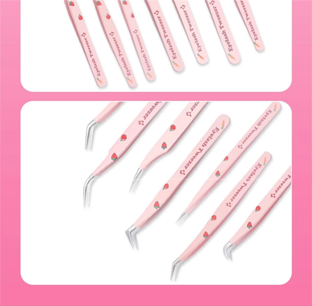 Pinces Extension Cils Inox – Outil Pose Cils & Nail Art | Ramasse-Strass