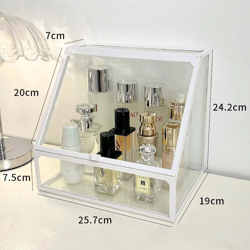 Armoire Rangement Cosmétiques Anti-Poussière Grande Capacité – Organisateur Skincare, Maquillage & Pinceaux | Bureau & Coiffeuse