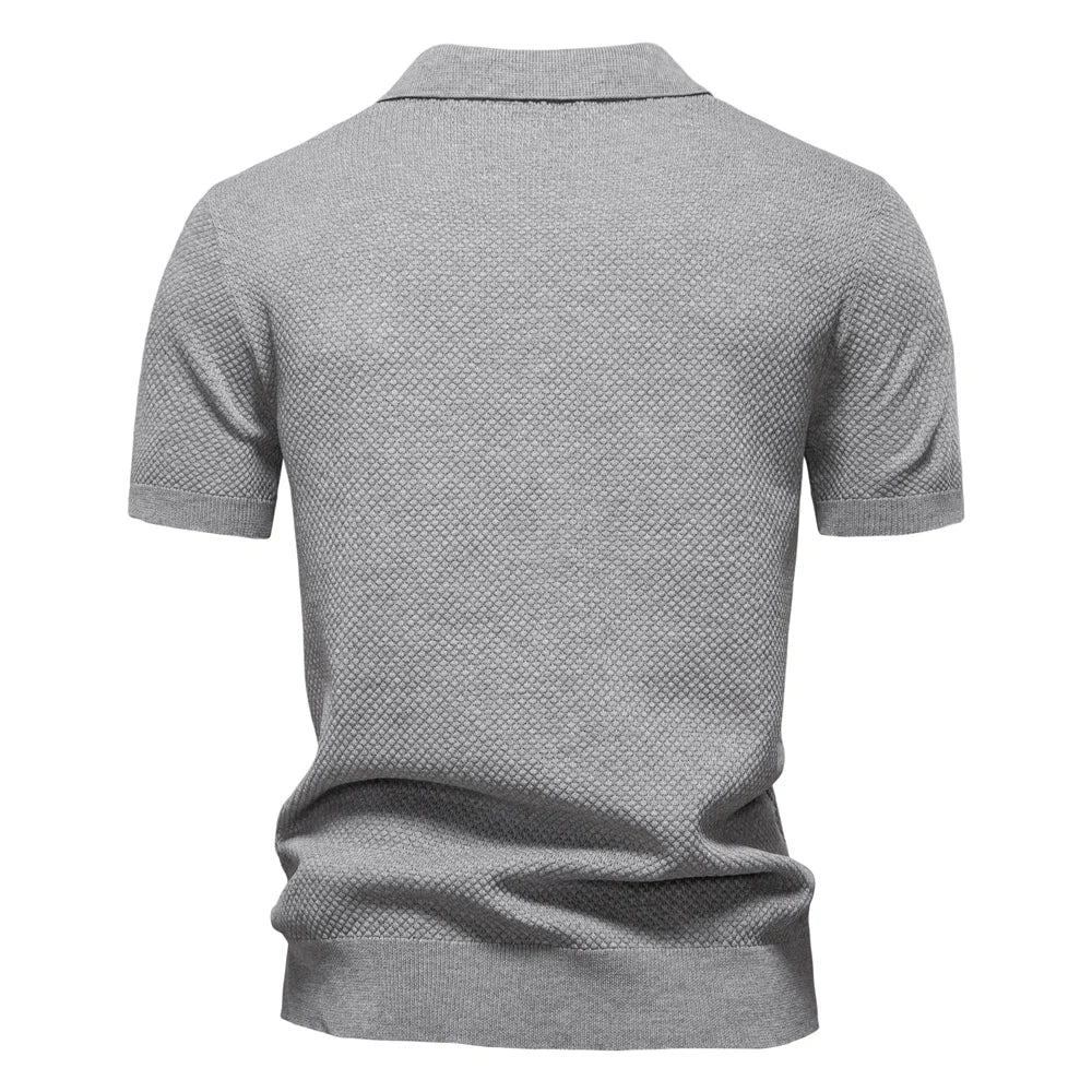 Polo Homme Été Respirant Manches Courtes Couleur Unie Casual Stretch Léger Élégant Confortable Intemporel Fashion – Polo Premium Respirant Stretch Été | Mode Homme Polo Premium Été