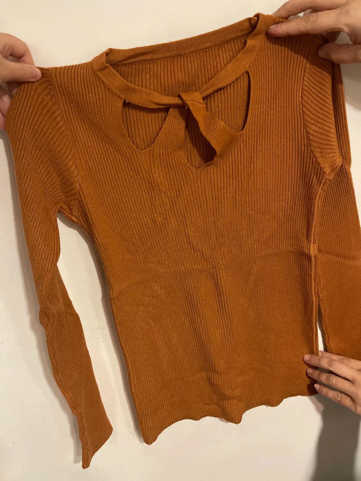 Damen-Strickpullover mit Rundhalsausschnitt – schlankmachend & sexy | Herbst/Winter | Trendiger Unterzieh-Pullover