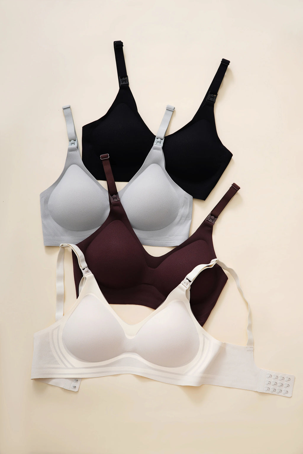 Soutien-Gorge d'Allaitement Femme Enceinte Sans Armature – Ouverture Frontale Respirant Couleur Unie