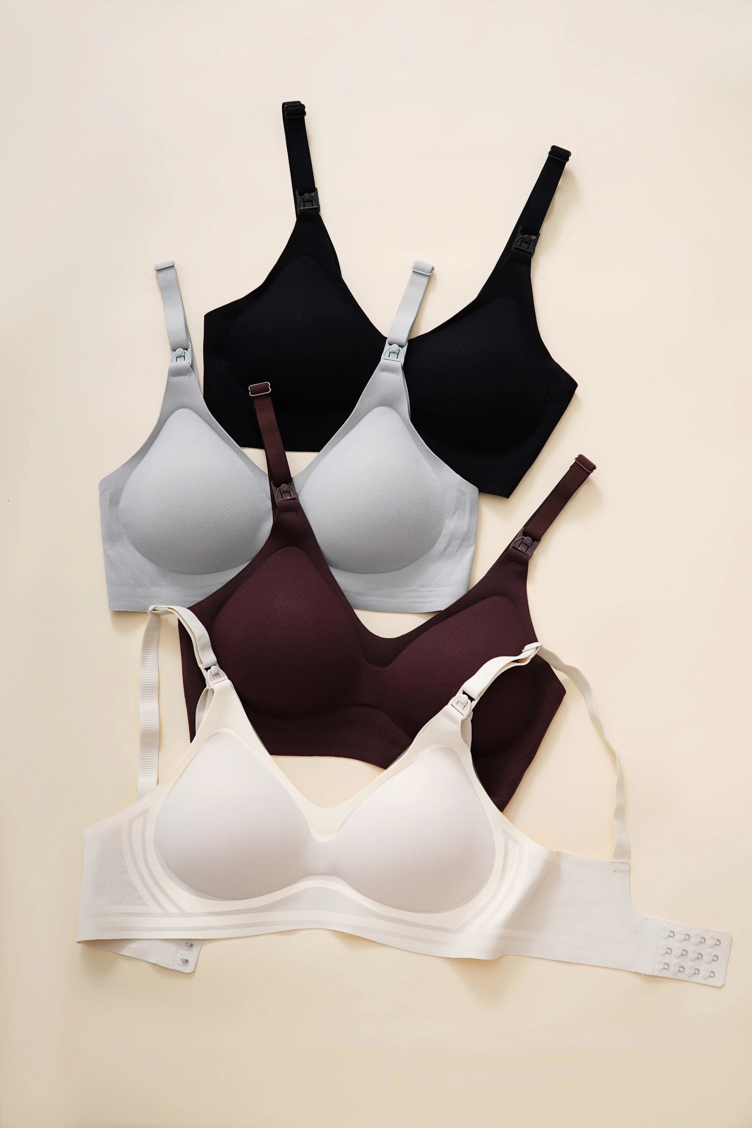 Soutien-Gorge d'Allaitement Femme Enceinte Sans Armature – Ouverture Frontale Respirant Couleur Unie