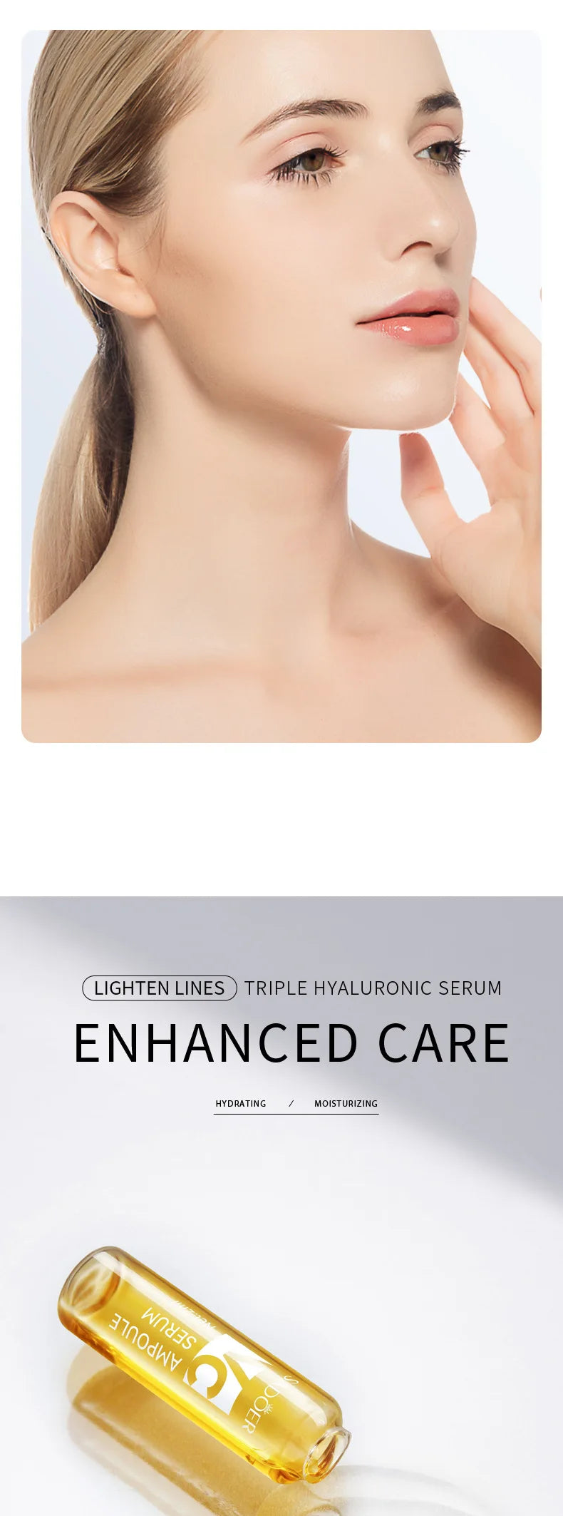 Sérum Ampoule Vitamine C – Éclat, Hydratation & Réparation Peau | Lissant & Unificateur de Teint | Soin Visage Skincare