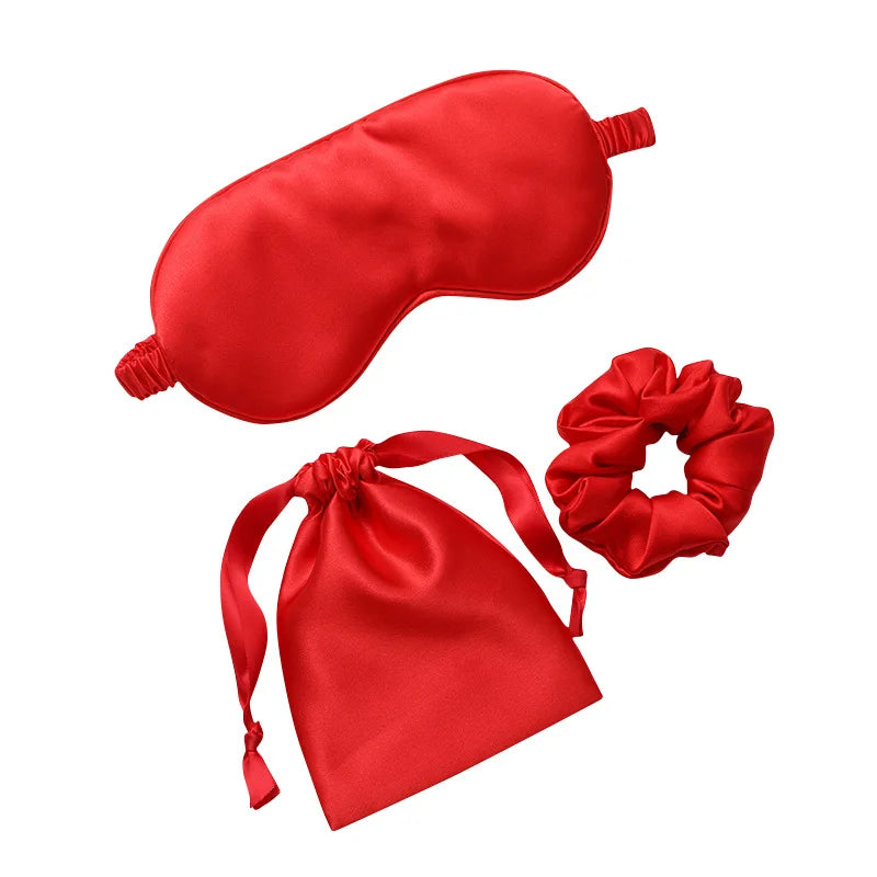 Lot 3 Seiden-Augenmasken für Damen – Seidige Anti-Licht-Schlafmaske | Schlaf, Reise & Erholung | Nachtpflege für Haut & Augen