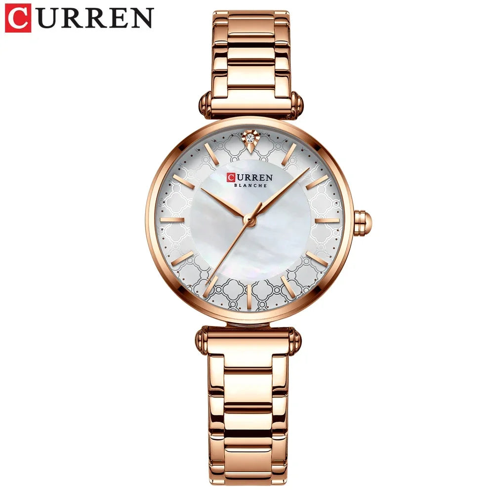 Montre Femme CURREN Luxe Quartz Japonais – Acier Inoxydable Étanche Élégante Fashion