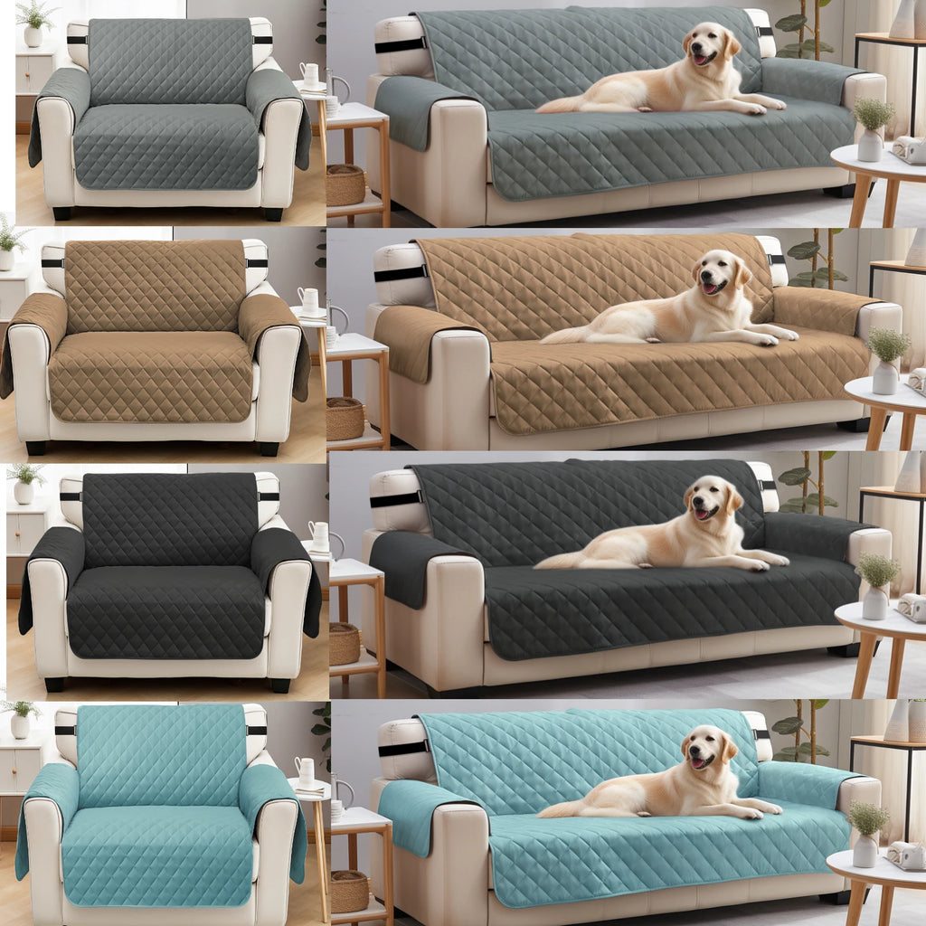 Housse Canapé Matelassée Imperméable Antidérapant Sangles Élastiques – Protège Canapé Lavable Enfants & Animaux | Déco Maison