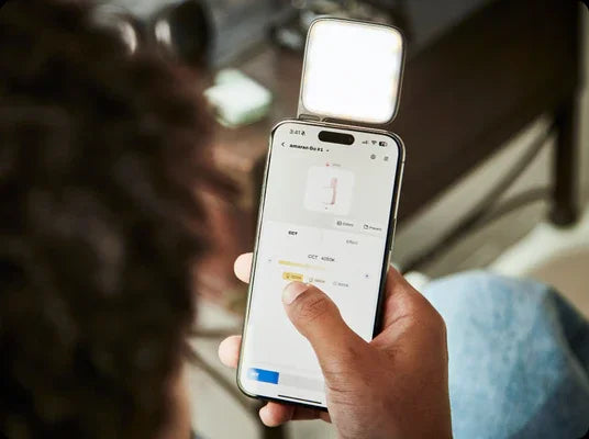 Lampe Selfie Magnétique amaran Go – Rechargeable Portable avec Miroir | Maquillage, Vidéo & TikTok