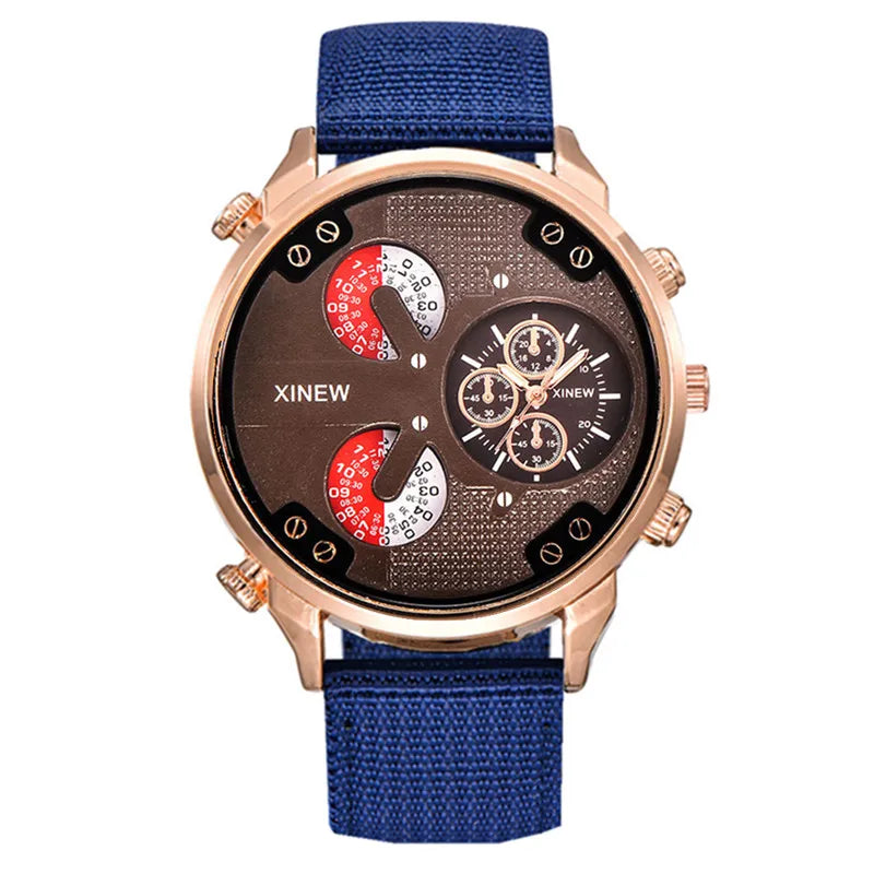 Montre Homme XINEW Quartz Nylon Casual – Fashion Student Sport Tendance Montre Homme