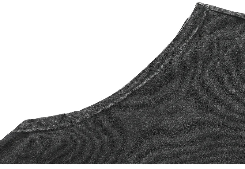 Débardeur Unisexe Y2K 100% Coton Vintage Noir Hip Hop Punk Rock Sans Manches Gothic Goth Vest Alternatif Tendance – Débardeur Y2K Premium Vintage Goth | Mode Unisexe Y2K Alternatif Premium