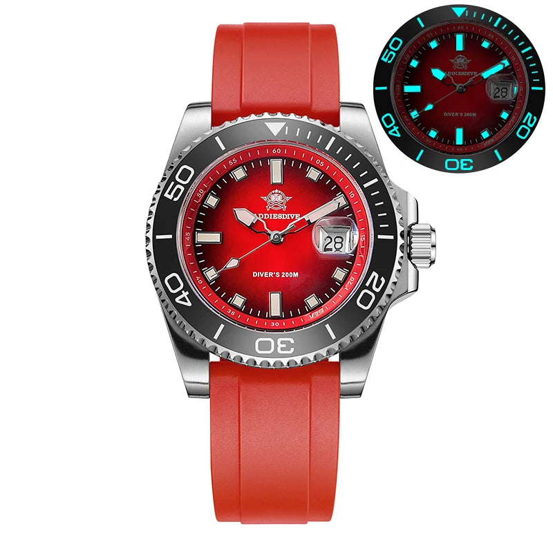 Montre Homme ADDIESDIVE AD2089 Quartz 2025 – Super Lumineuse Étanche 200M Silicone Luxe