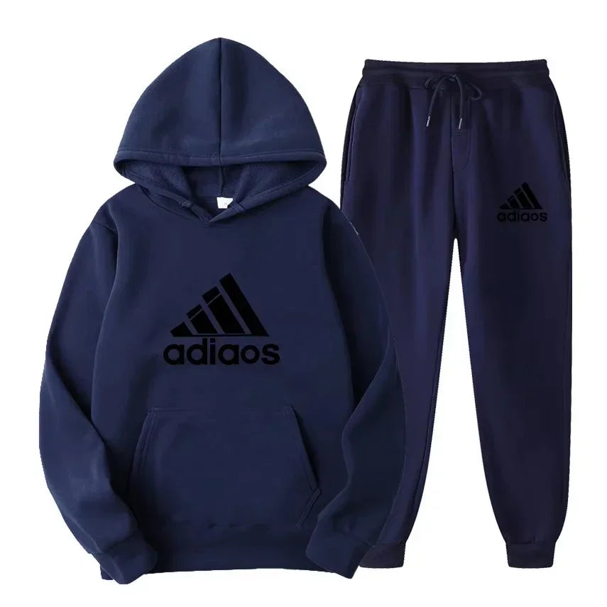 Ensemble Sport 2 Pièces Unisexe Automne Hiver – Sweat Capuche + Jogging Chaud Confortable Fitness Loisir | Mode Sportswear
