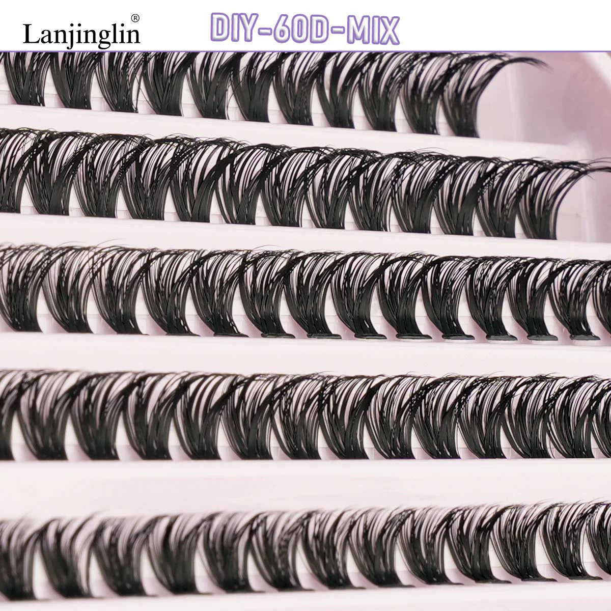 Kit Extension Cils DIY 160-200 Pcs – Cils Individuels Cluster avec Colle & Scellant | Faux Cils Maquillage