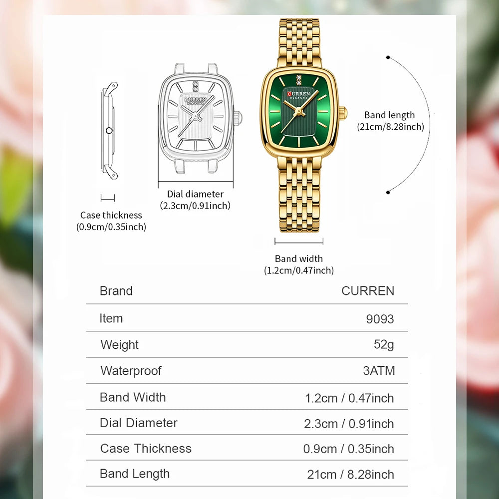 Montre Femme CURREN Dress Fashion Quartz – Bracelet Acier Simple Élégante Intemporelle