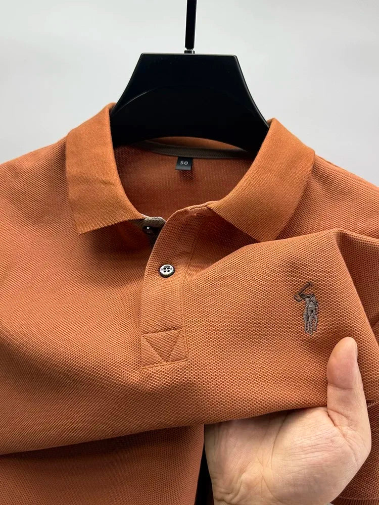 Polo Homme 100% Coton Manches Courtes Broderie Poney Élégant Golf Casual Été – Style Designer Premium | Mode Homme Luxe