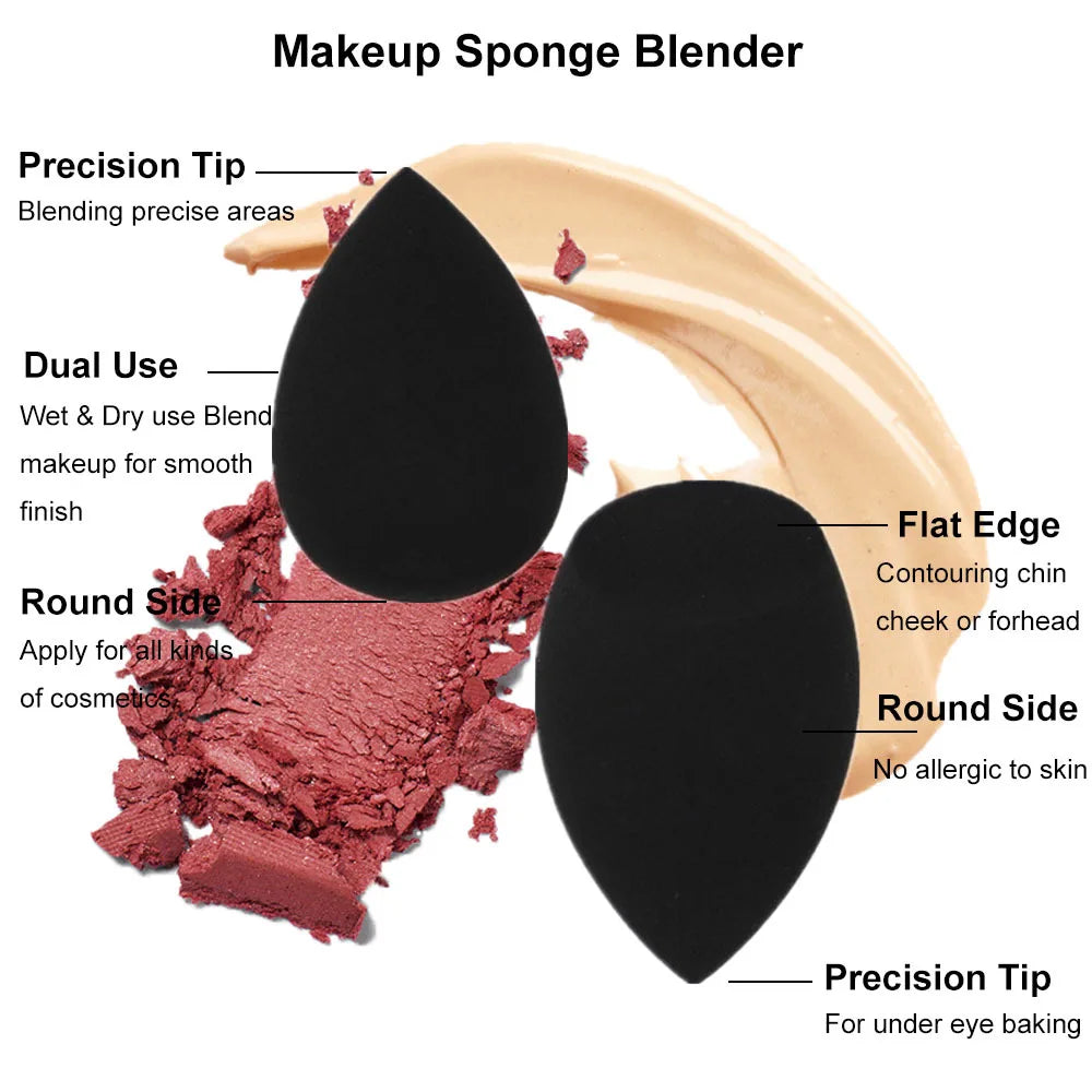 Éponge Maquillage Puff – Fond de Teint, Correcteur & Poudre | Application Douce