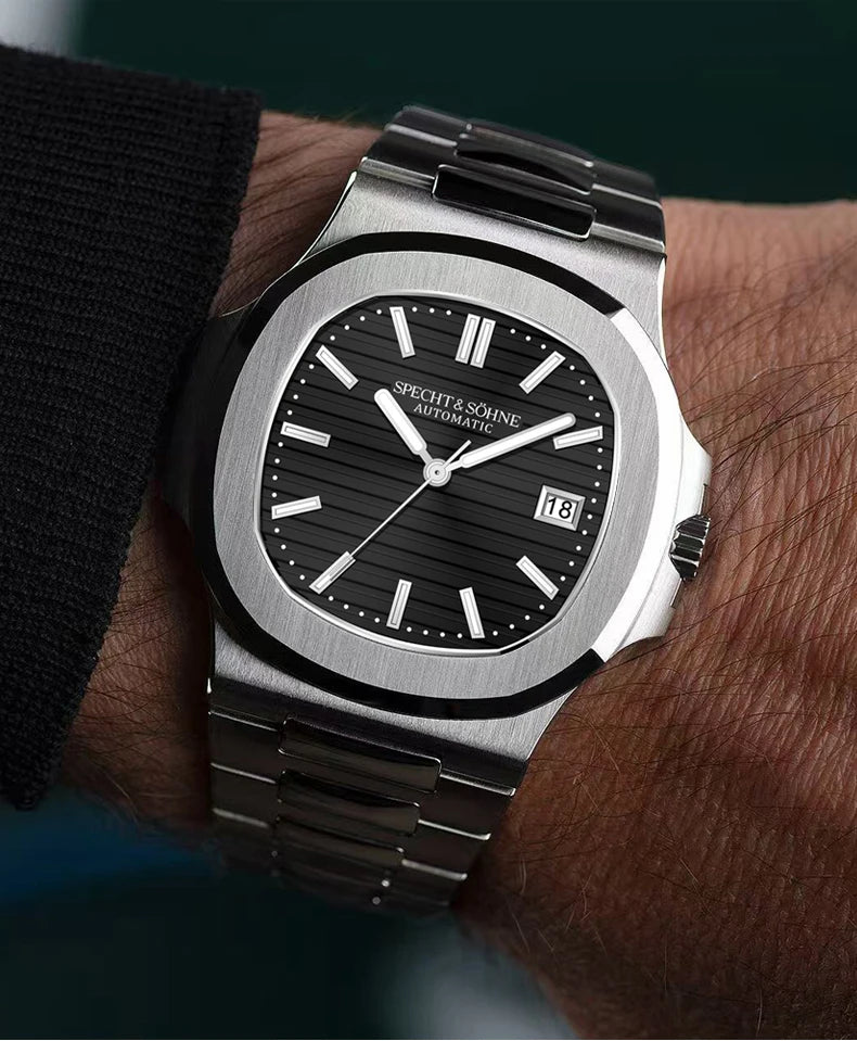 Specht&Sohne Herrenuhr Automatik Mechanik Japan 42mm Luxus Elegant Zeitlos | Specht&Sohne Premium Japan Automatik Mechanik Uhr