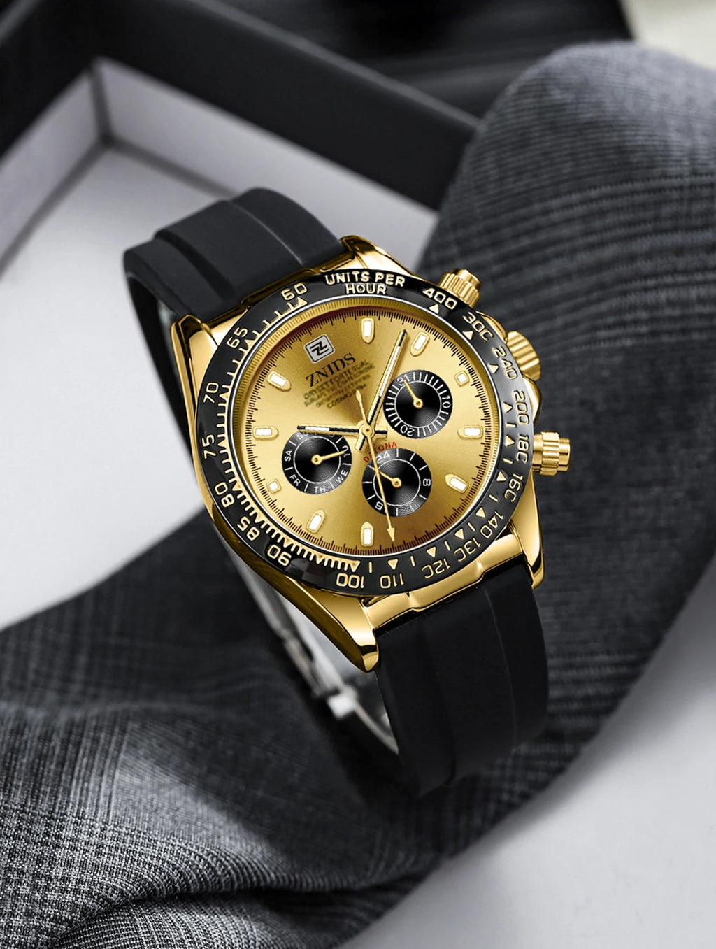 Montre Homme Luxe Légère Quartz Bracelet Silicone – Étanche Multifonction Business & Quotidien