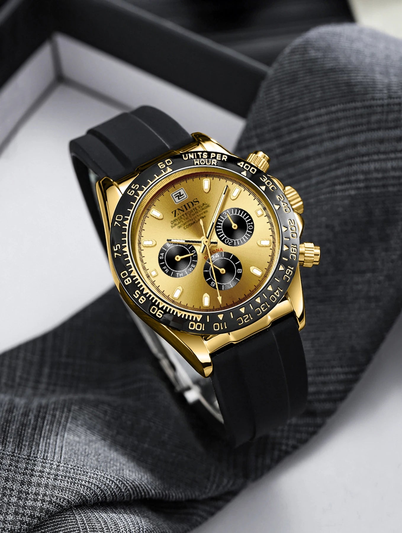Montre Homme Luxe Légère Quartz Bracelet Silicone – Étanche Multifonction Business & Quotidien