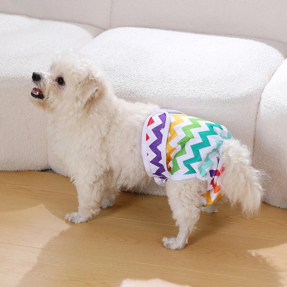 Couche Chienne Lavable BIAI – Culotte Physiologique Étanche Soie Glacée Douce Réutilisable
