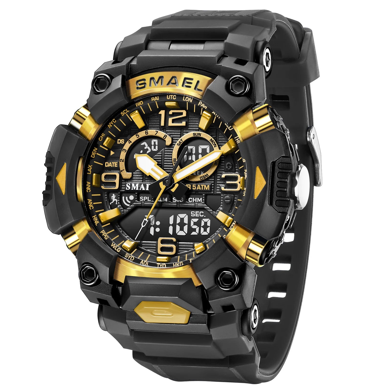 Montre Homme SMAEL 8099 Militaire Digital Sport – Étanche 50M LED Chronographe Antichoc