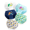 Lot 3 Slips Garçon Coton Imprimé Dinosaure – Sous-Vêtements Respirants Doux 2-14 Ans