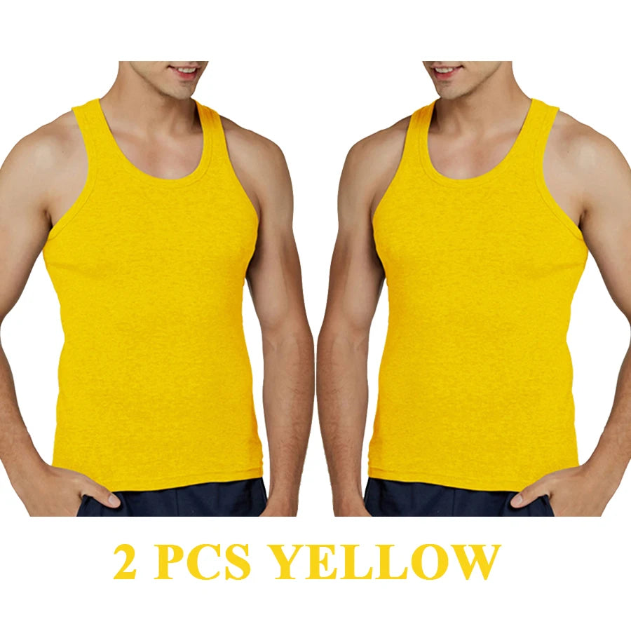 Débardeur Homme 100% Coton Uni Slim Respirant Sans Manches – Casual Gym Running Confortable Sous-Vêtement Cadeau | Mode Homme Sport